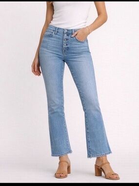 Madewell Cali Demi-Boot Jeans Women’s 29 Light Wash High Rise Button Fly